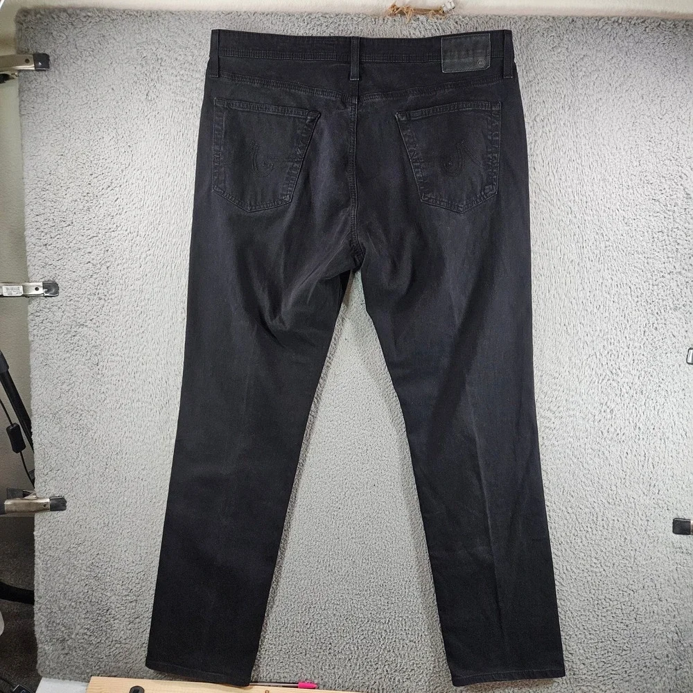 AG Adriano Goldschmied The Everett Slim‎ Straight Black Pants 38x32